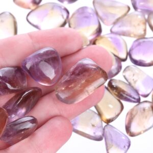 Hand Tumbled Raw Bolivian Ametrine Pieces, Rough Ametrine, Genuine Ametrine Crystal, Healing Crystal, Bulk Raw Gemstone, TumbledAmetrine001