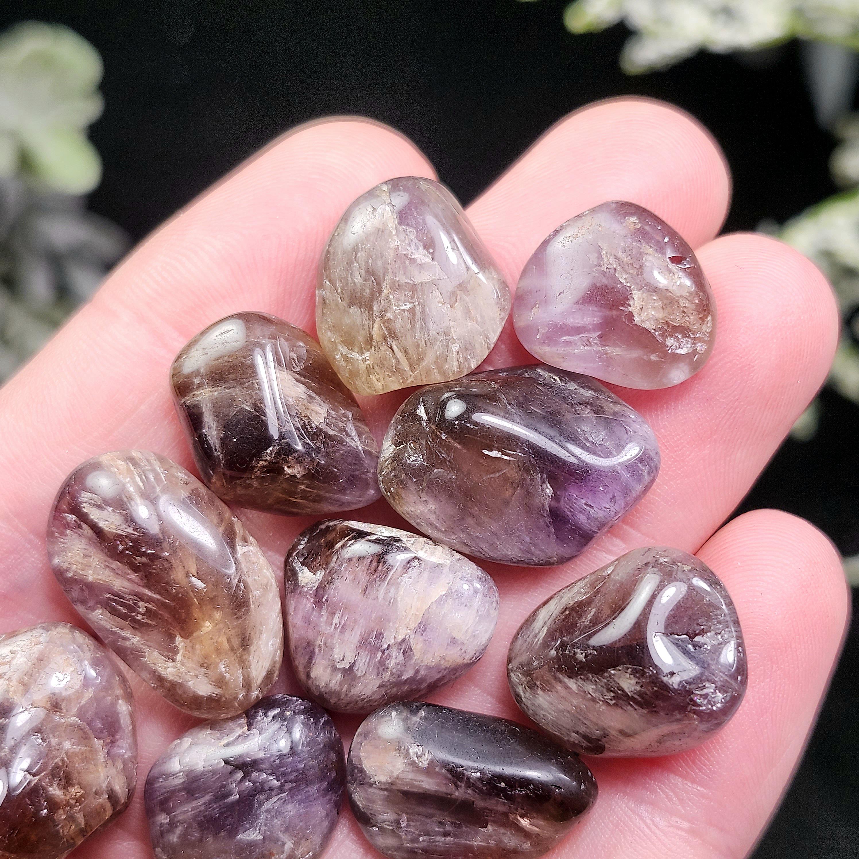 Smoky Ametrine Crystal, Tumbled Brazilian Specimen - Amethyst & Citrine