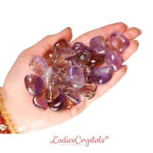 Ametrine Tumbled Stone, Gift for Crystal Lovers, Natural Purple Yellow Healing Gemstone
