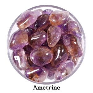 Ametrine Tumbled Stone, Spiritual Clarity, Abundance And Harmony Crystal, Stress Relief, Balance Gemstone, Gift Gemini Libra, Natural Gems