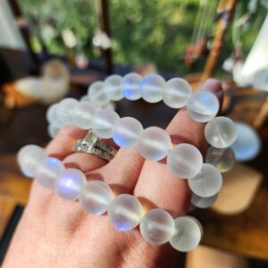 Angel Aura Quartz Bracelet – 12mm Beads – Smelting Quartz Rainbow Crystal Jewelry – Stretch Bracelet for Everyday Wear and Gifting Angel Aura Quartz Bracelet – 12mm Beads – Smelting Quartz Rainbow Crystal Jewelry – Stretch Bracelet for Everyday Wear and Gifting