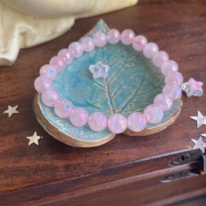 Angel Aura Rose Quartz Bracelet, Healing Crystal Jewelry Angel Aura Rose Quartz Bracelet, Healing Crystal Jewelry