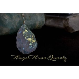 Raw Angel Aura Quartz Pendant in 925 Sterling Silver, Rough Gemstone Necklace, Uncut Pendant, Stone Pendant, Birthstone, Gift For Her