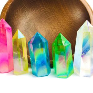 Rainbow Angel Aura Quartz Point Tower: Choose Your Color