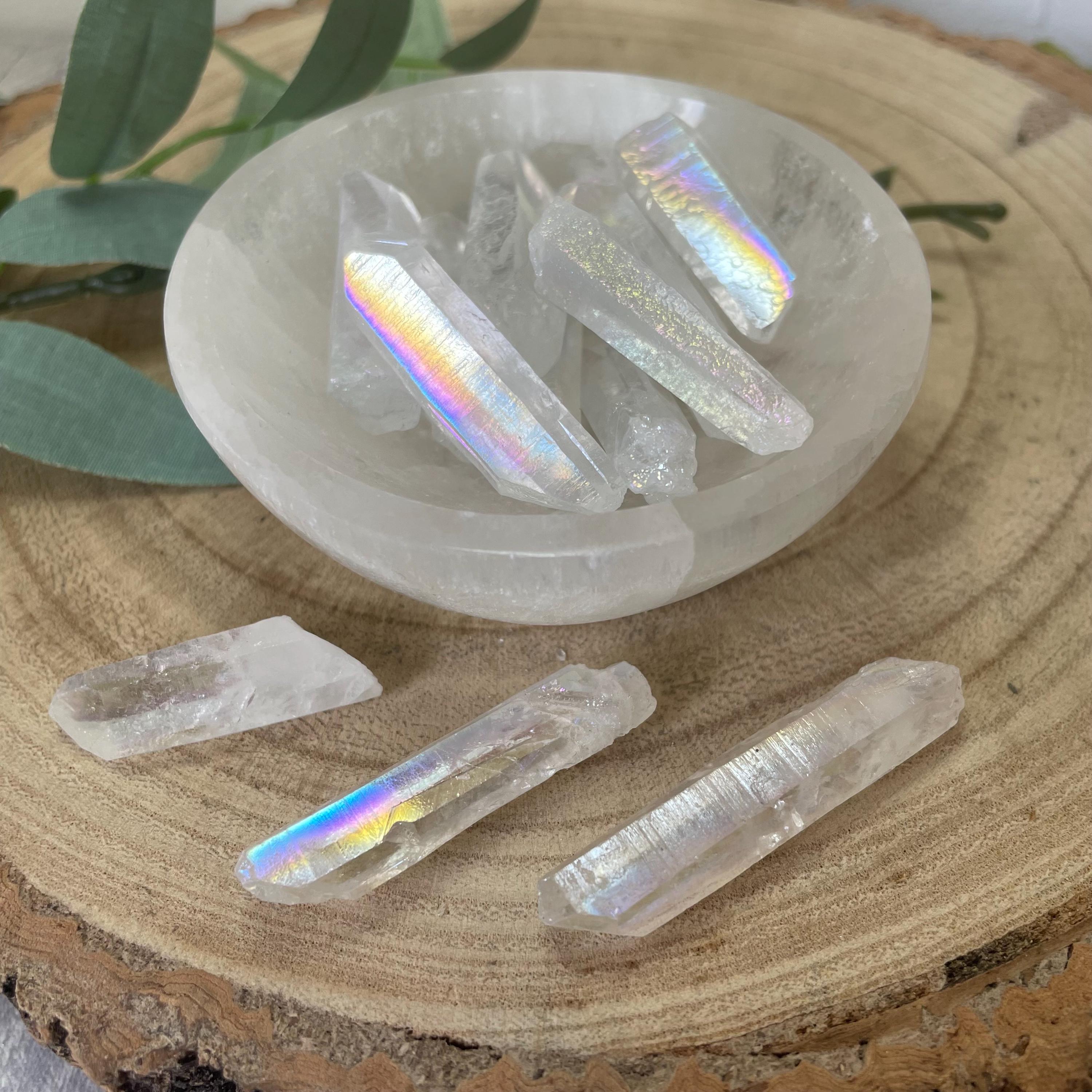 Angel Aura Quartz Crystal Point 1.5" - 2" Angel Aura Quartz Crystal Point 1.5" - 2"