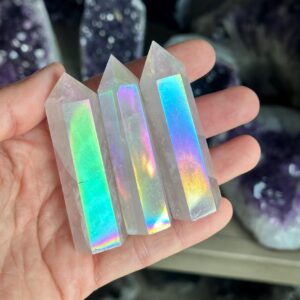 Angel Aura Rose Quartz Tower