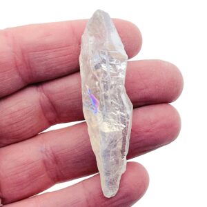 Angel Aura Quartz Point – Rough Angel Clear Quartz Aura – Raw Crystal – Chunk Stones - RA1246