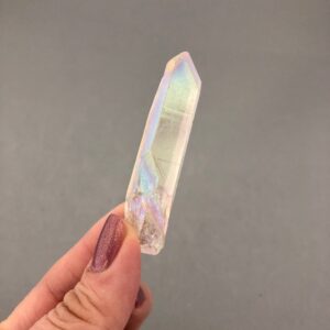 Rough Angel Aura Quartz Point for Happiness Crystal Auric Lightbody Metaphysical Tool Crystal Joyfulness Light Body Aura Crystal Wand Rough