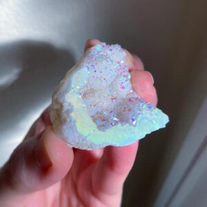 Sparkly Angel Aura Quartz Crystal Cluster Cave, Raw Healing Crystal, Crown Chakra, Exact One