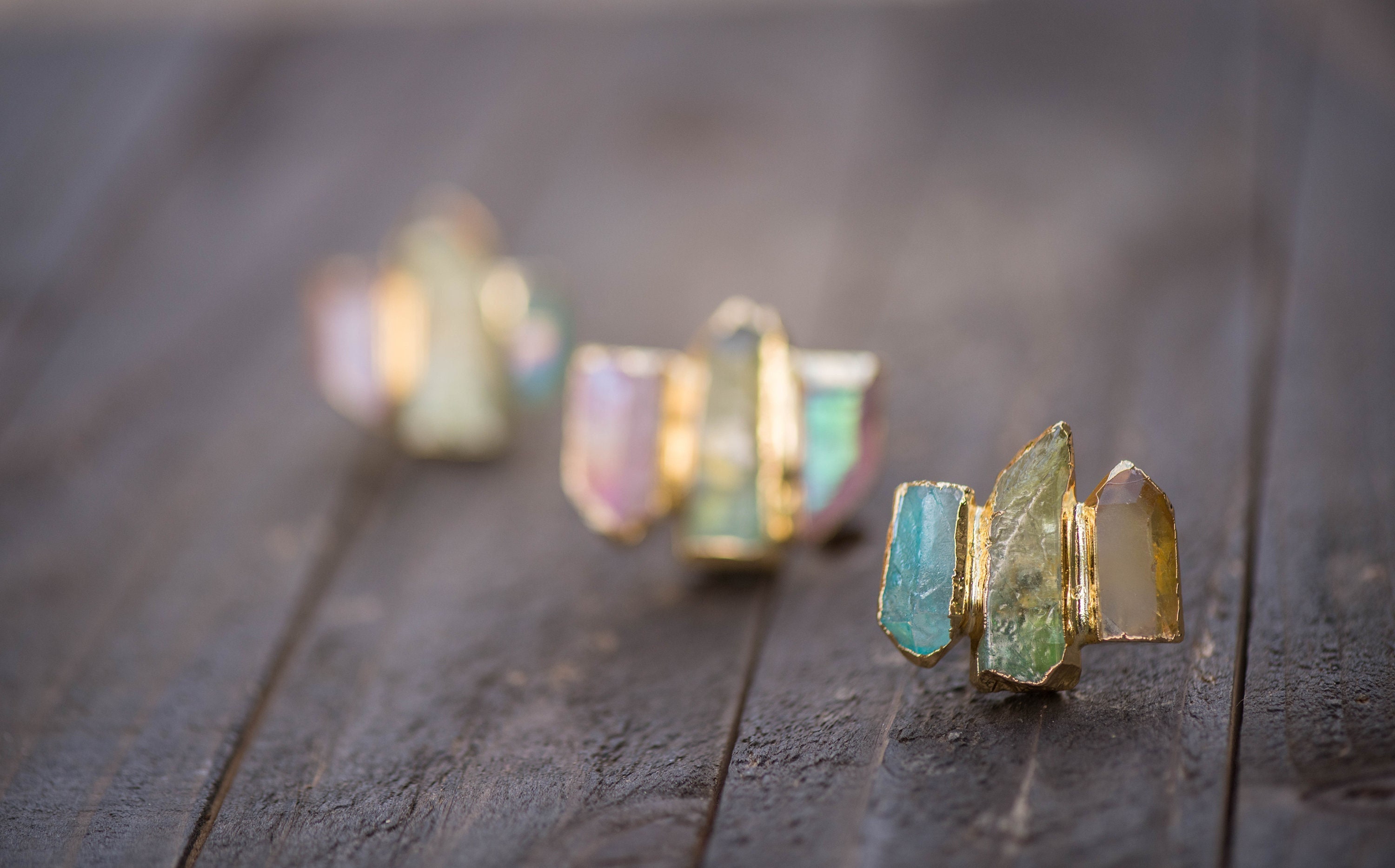 Crystal Rings, Quartz Ring, Crystal Aura Ring, Gemstone Rings, Natural Stone Rings, Birthstone Rings,angel Aura Quartz Ring,raw Crystal Ring