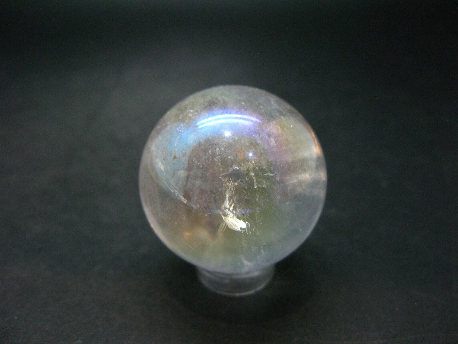 Beautiful Angel Aura Quartz Crystal Sphere Ball From Brazil - 1.3" Beautiful Angel Aura Quartz Crystal Sphere Ball From Brazil - 1.3"