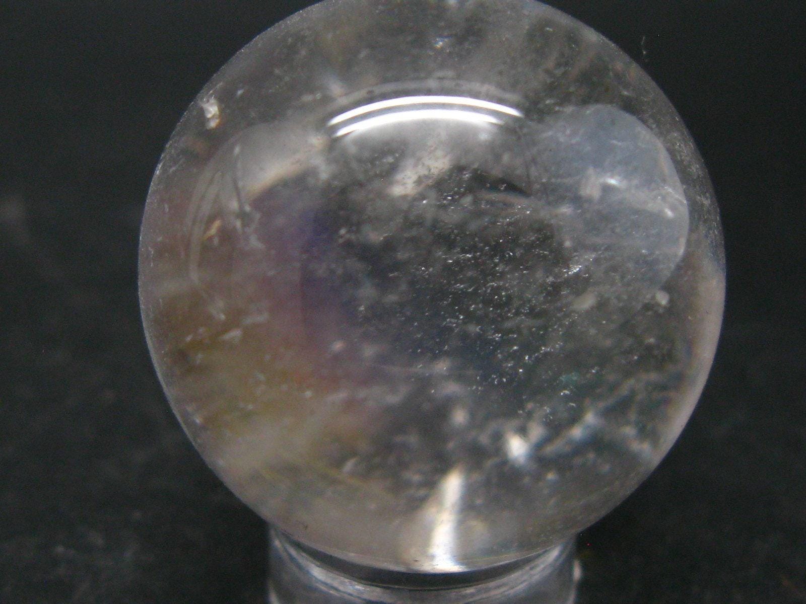 Beautiful Angel Aura Quartz Crystal Sphere Ball From Brazil - 1.1" Beautiful Angel Aura Quartz Crystal Sphere Ball From Brazil - 1.1"