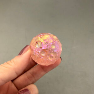 Pink Angel Aura Quartz Moon Sphere (1 1/2" Diameter) For Lunar Witches, Moon Lovers, Moon Witches, Altar Decorations, Pink Moon Decoration Pink Angel Aura Quartz Moon Sphere (1 1/2" Diameter) For Lunar Witches, Moon Lovers, Moon Witches, Altar Decorations, Pink Moon Decoration