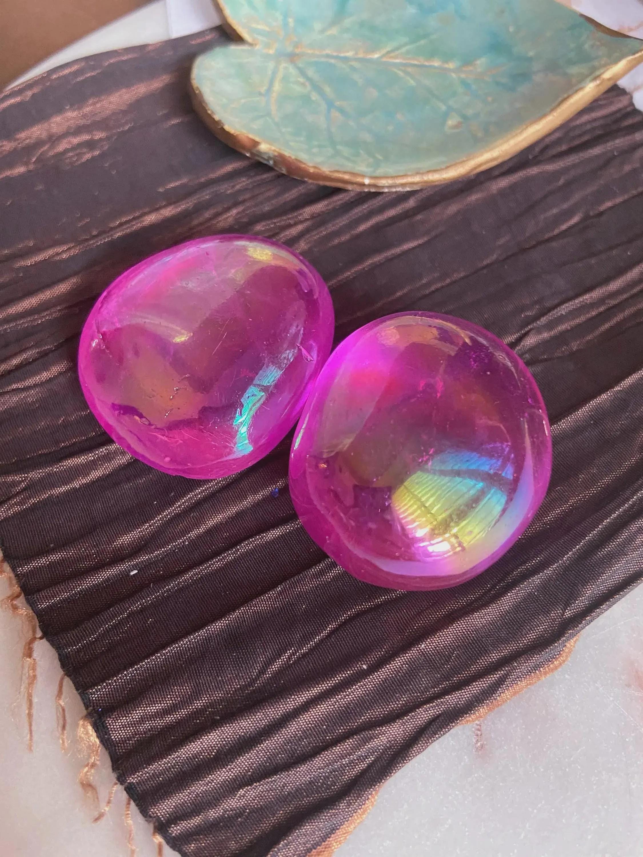 Pink Angel Aura Quartz Pocket Stones, Heart Chakra Healing Crystal, Unconditional Love, Intuitively Selected Pink Angel Aura Quartz Pocket Stones, Heart Chakra Healing Crystal, Unconditional Love, Intuitively Selected