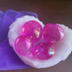 Pink Angel Aura Quartz Crystals, Heart Chakra Pocket Stone, Intuitively Selected, 1.25" Pink Angel Aura Quartz Crystals, Heart Chakra Pocket Stone, Intuitively Selected, 1.25"
