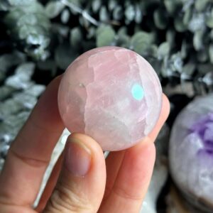 Angel Aura Rose Quartz Sphere, Orb Angel Aura Rose Quartz Sphere, Orb