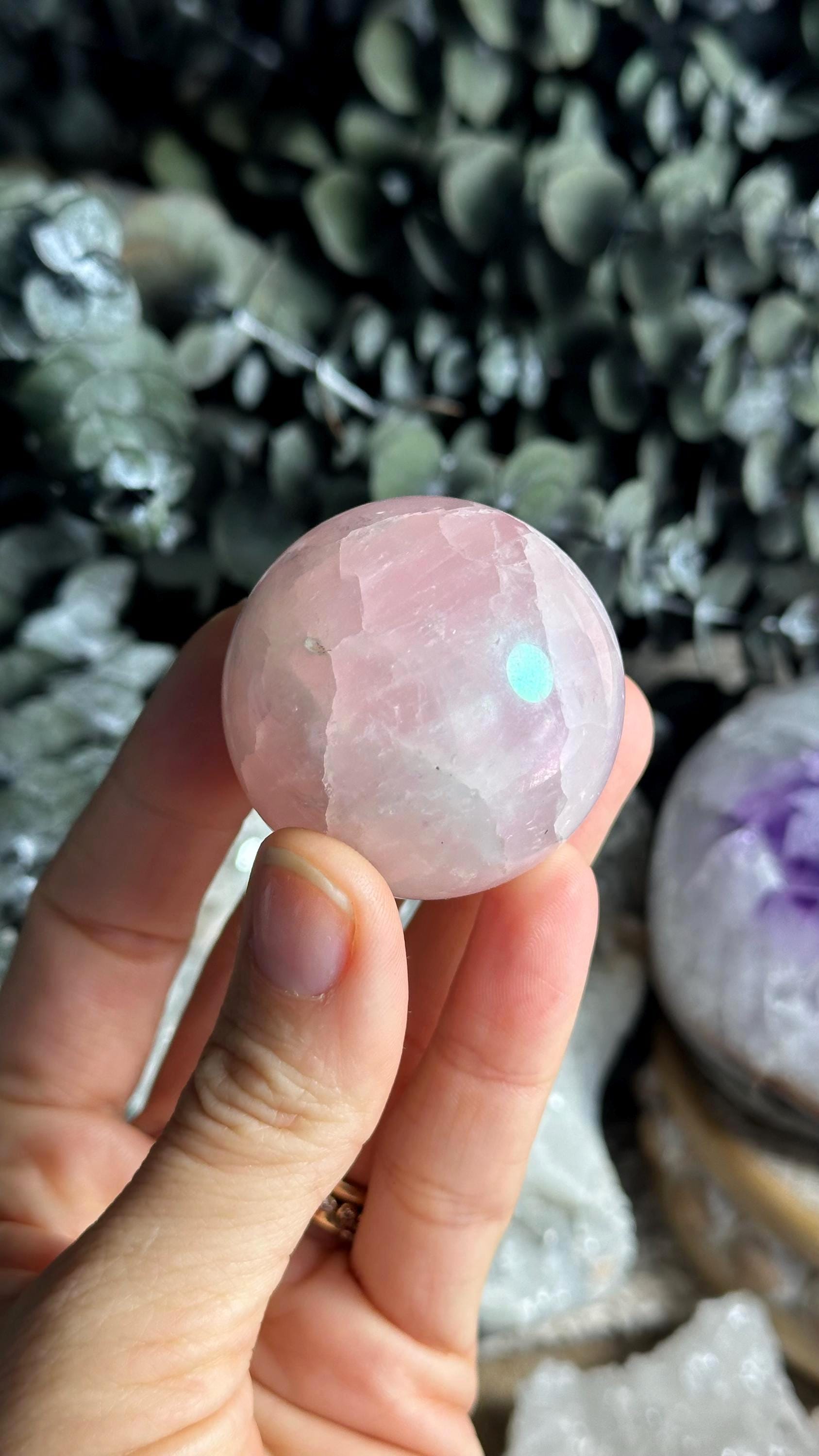 Angel Aura Rose Quartz Sphere, Orb