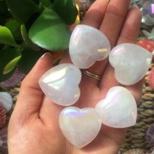 Small Angel Aura Rose Quartz Heart Small Angel Aura Rose Quartz Heart