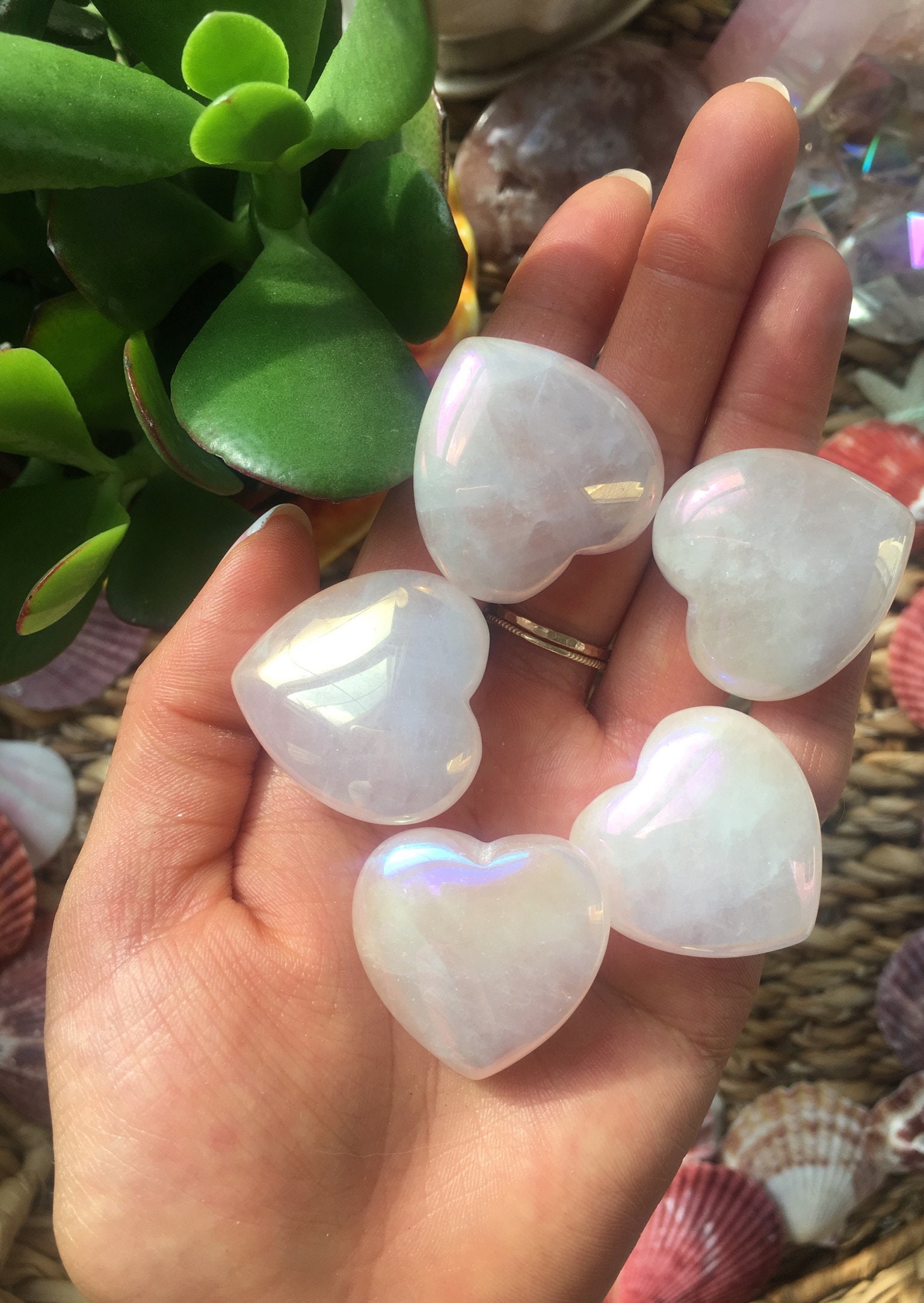 Small Angel Aura Rose Quartz Heart Small Angel Aura Rose Quartz Heart