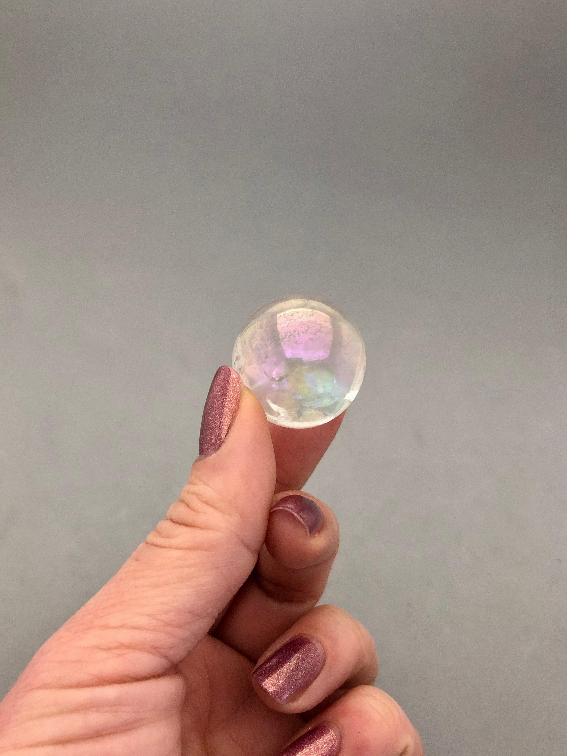 Angel Aura Quartz Small Sphere (1" Diameter+) For Wish Bottles Spell Jars Metaphysical Crystal Crystal Grids Auric Protection Lightbody Angel Aura Quartz Small Sphere (1" Diameter+) For Wish Bottles Spell Jars Metaphysical Crystal Crystal Grids Auric Protection Lightbody
