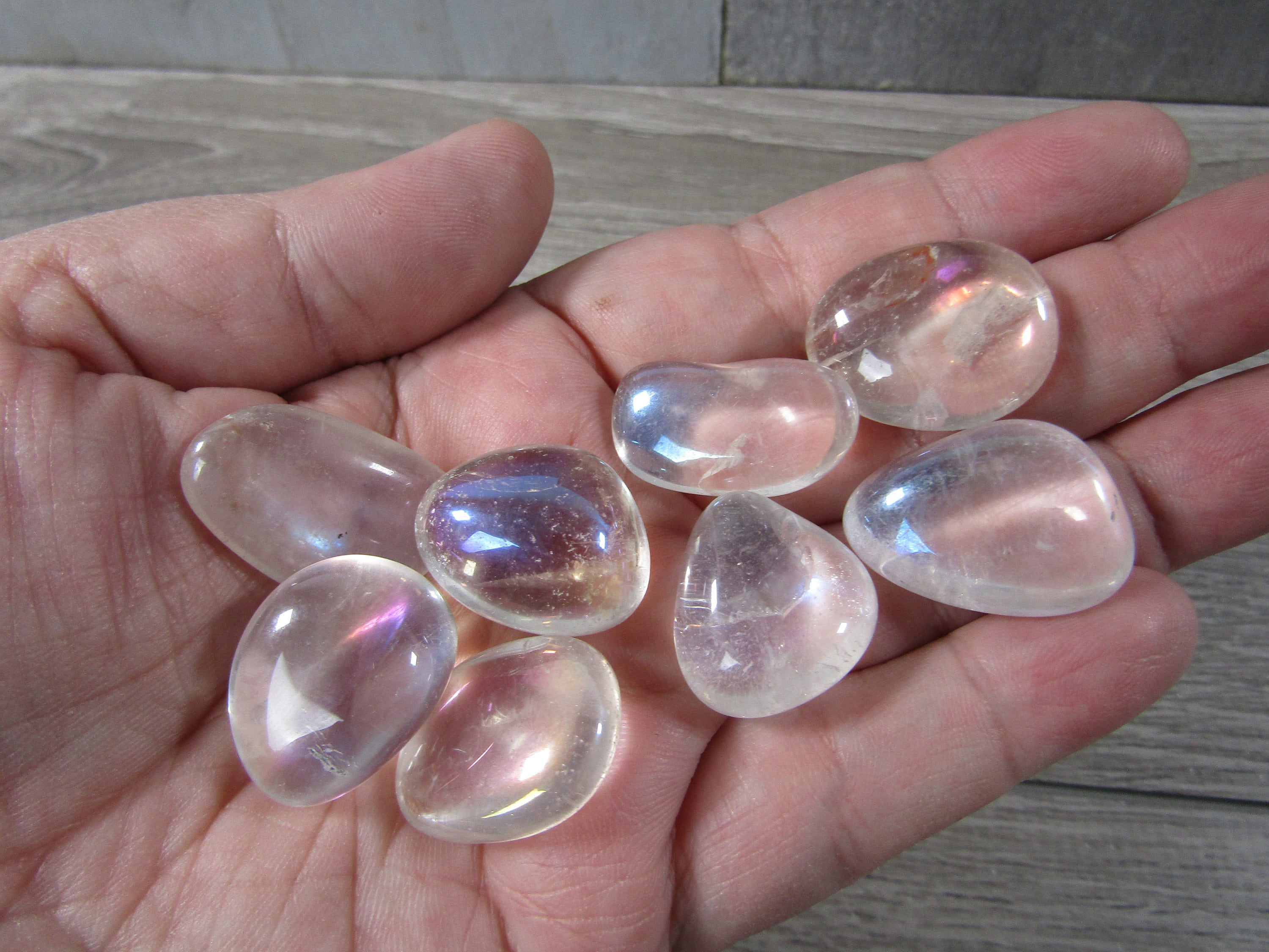 Angel Aura Quartz 1 Inch // Tumbled Stone