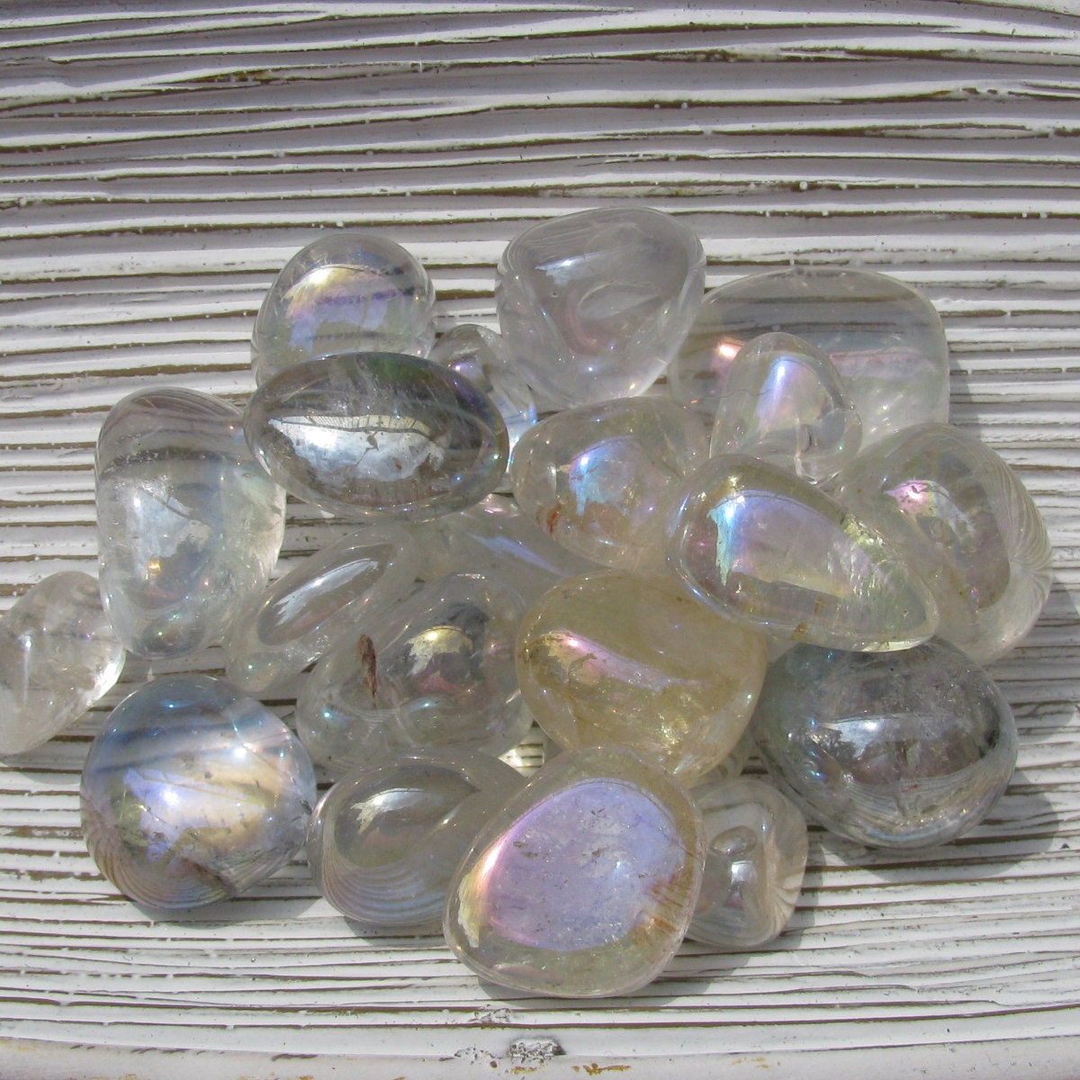 Angel Aura Tumbled Stone - Angel Aura Quartz - Angel Aura - Tumbled Stone - Tumbled Quartz - Angel Aura Tumbled - Energy Stone - Healing