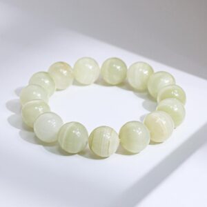 13-14mm Genuine Natural Green Angelite Aaa Round Big Size Beads Gemstone Bracelet For Man And Woman 13-14mm Genuine Natural Green Angelite Aaa Round Big Size Beads Gemstone Bracelet For Man And Woman