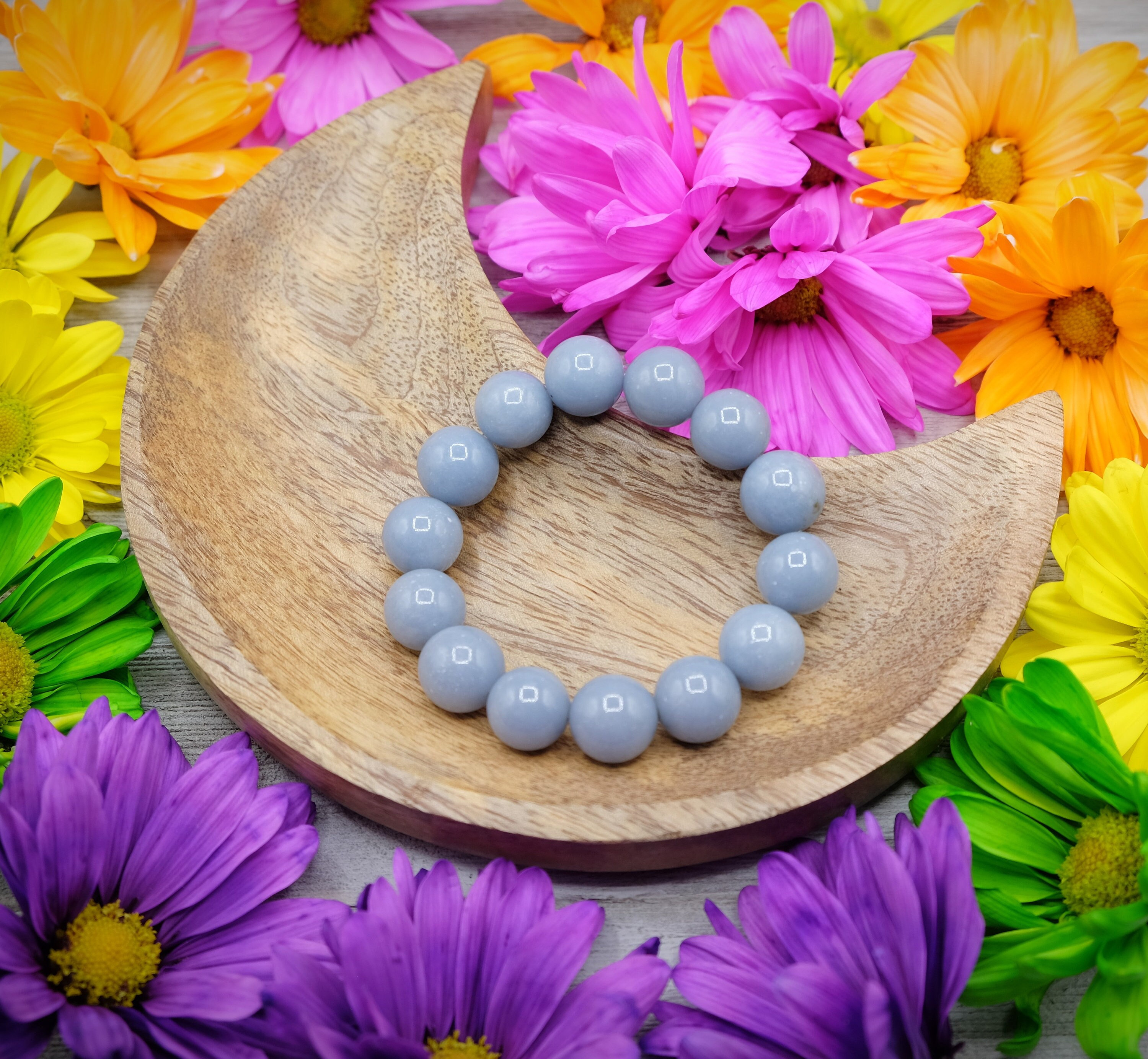 14mm Angelite Bracelet 14mm Angelite Bracelet