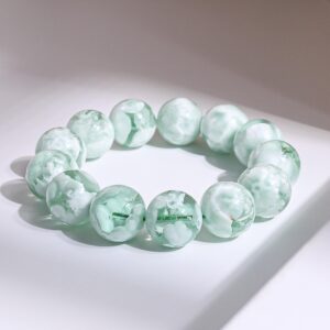 16/17/18/19mm Genuine Natural White Green Angelite Aaa Round Big Size Beads Gemstone Bracelet For Man And Woman,healing Crystal Bracelet 16/17/18/19mm Genuine Natural White Green Angelite Aaa Round Big Size Beads Gemstone Bracelet For Man And Woman,healing Crystal Bracelet