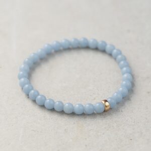 Angelite 6mm, AAA+ Angelite Bracelet, AAA+ Angelite Bracelet, [EBAM1141] Angelite Beaded Bracelet, Angelite 6mm |  angelite 6mm