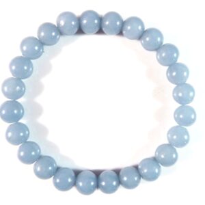 Angelite Bracelet 8mm Smooth Round Beads Stretch Gemstone Blue Gray Soft Light Natural Genuine High Quality Stacking Layer Unisex Stone Boho Angelite Bracelet 8mm Smooth Round Beads Stretch Gemstone Blue Gray Soft Light Natural Genuine High Quality Stacking Layer Unisex Stone Boho