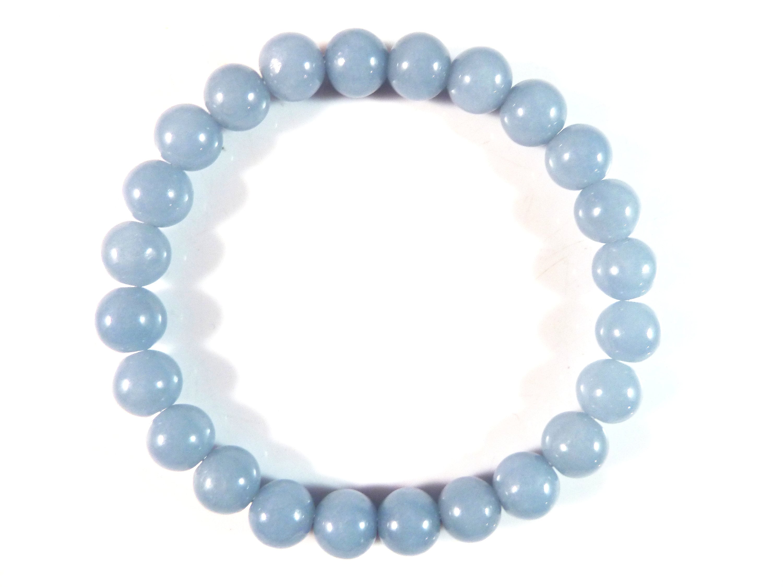 Angelite Bracelet 8mm Smooth Round Beads Stretch Gemstone Blue Gray Soft Light Natural Genuine High Quality Stacking Layer Unisex Stone Boho Angelite Bracelet 8mm Smooth Round Beads Stretch Gemstone Blue Gray Soft Light Natural Genuine High Quality Stacking Layer Unisex Stone Boho