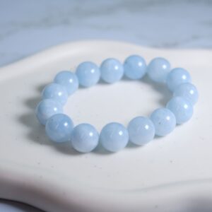 Blue Angelite Bracelet - Blue Cloud Bracelet - Natural Blue Bracelet - Blue Healing Bracelet - Natural Angelite - Blue Anxiety Beads Blue Angelite Bracelet - Blue Cloud Bracelet - Natural Blue Bracelet - Blue Healing Bracelet - Natural Angelite - Blue Anxiety Beads