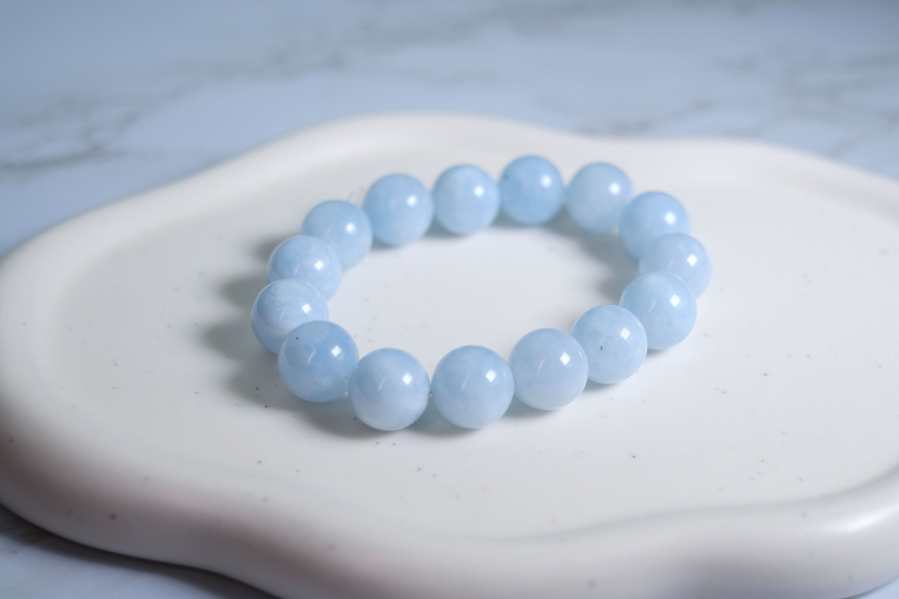 Blue Angelite Bracelet - Blue Cloud Bracelet - Natural Blue Bracelet - Blue Healing Bracelet - Natural Angelite - Blue Anxiety Beads Blue Angelite Bracelet - Blue Cloud Bracelet - Natural Blue Bracelet - Blue Healing Bracelet - Natural Angelite - Blue Anxiety Beads