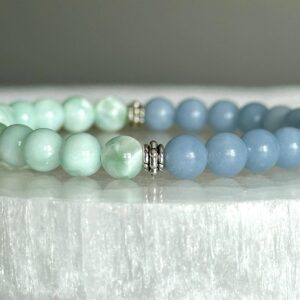 Dainty 6mm Blue Green Angelite Bracelet, Handmade Birthday Jewelry Gift, Everyday Artisan Jewelry Dainty 6mm Blue Green Angelite Bracelet, Handmade Birthday Jewelry Gift, Everyday Artisan Jewelry