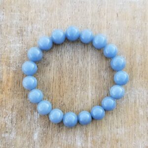 Angelite Gemstone Bracelet, Blue Beaded Bracelet, Stacking Bracelet, Chunky Bracelet, 10mm Gemstone Bracelet, Pretty Blue Bracelet Angelite Gemstone Bracelet, Blue Beaded Bracelet, Stacking Bracelet, Chunky Bracelet, 10mm Gemstone Bracelet, Pretty Blue Bracelet