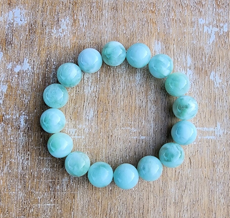 Green Angelite Gemstone Bracelet, Green Beaded Bracelet, Stacking Bracelet, Chunky Bracelet, 12mm Gemstone Bracelet, Pretty Green Bracelet Green Angelite Gemstone Bracelet, Green Beaded Bracelet, Stacking Bracelet, Chunky Bracelet, 12mm Gemstone Bracelet, Pretty Green Bracelet