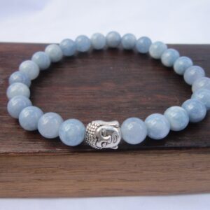 Angelite Bracelet Healing Chakra Bracelet Yoga Meditation Angelite Bracelet Angelite Aquarius Bracelet Throat Chakra Yoga Angelite Bracelet