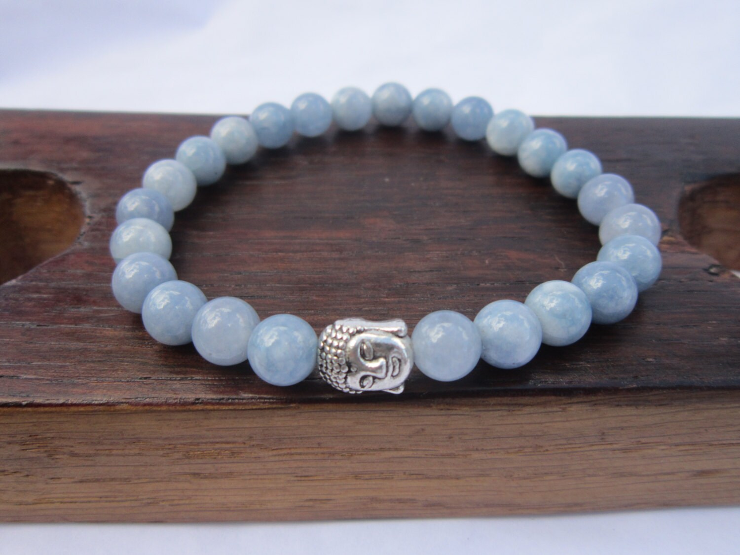 Angelite Bracelet Healing Chakra Bracelet Yoga Meditation Angelite Bracelet Angelite Aquarius Bracelet Throat Chakra Yoga Angelite Bracelet