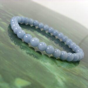 Natural Blue Angelite Bracelet 6mm, Genuine Gemstone Bracelet, Women Mens Stretch Beaded Bracelet, Healing Crystal Bracelet + Gift Bag Natural Blue Angelite Bracelet 6mm, Genuine Gemstone Bracelet, Women Mens Stretch Beaded Bracelet, Healing Crystal Bracelet + Gift Bag