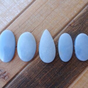 Blue Angelite Cabochon, Blue Angelite Gemstone Smooth Cabochon Cushion, Semi Precious Gemstone
