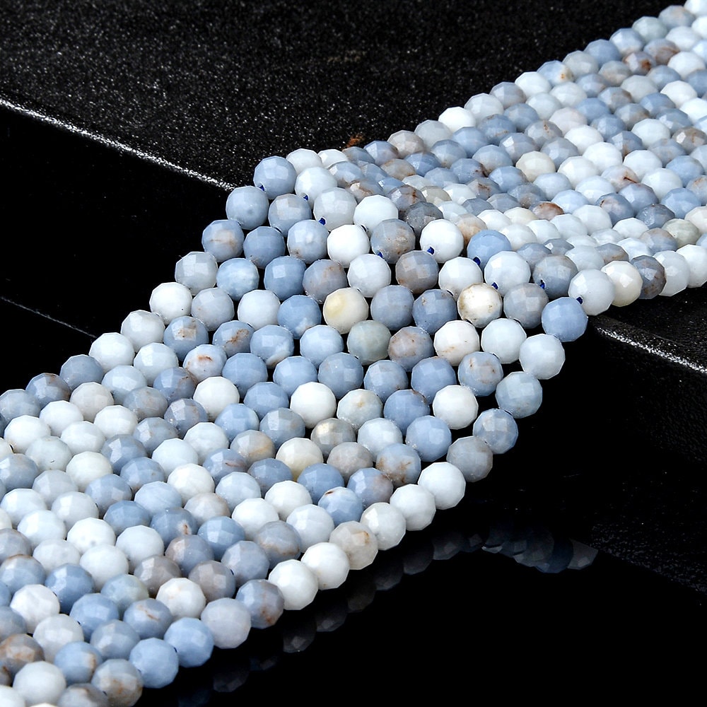 Natural Angelite Gemstone Grade Aa 5-6mm Micro Faceted Round Loose Beads 15 Inch Full Strand (80018227-p97)