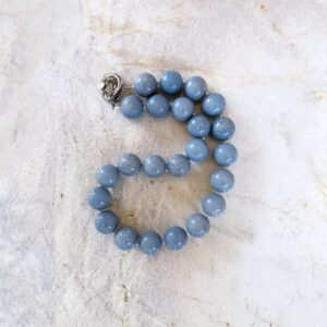 Angelite Necklace - 18mm Blue Mexican Handcrafted