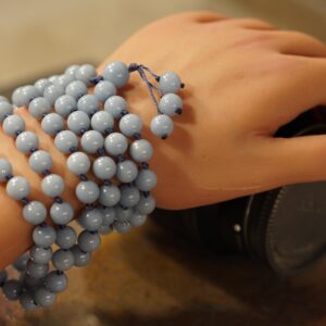 Angelite Mala • Angelite Necklace • Blue Mala • 8mm • 108+ • Blue Fairy Inspired • Angelic Connection • Peace & Serenity • 3695