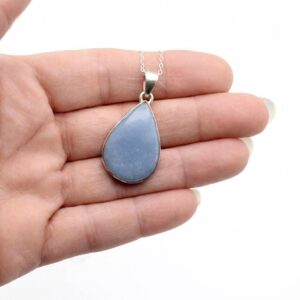 Nothing But Blue Skies -  Beautiful Angelite Sterling Silver Necklace