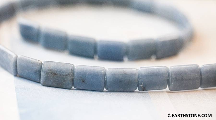 Angelite 11x14mm Flat Rectangle Beads 16" Strand