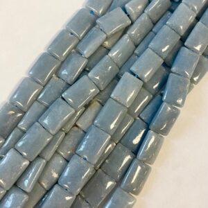 Natural Angelite 18x13x6mm Rectangle Gemstone Beads---15.5"