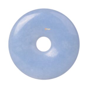 30mm Angelite donut gemstone pendant focal bead