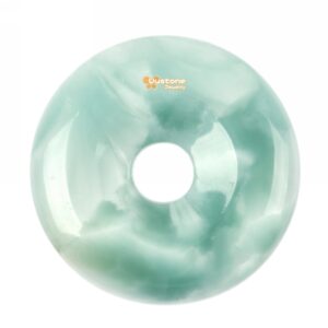 40mm Green Angelite donut gemstone pendant focal bead