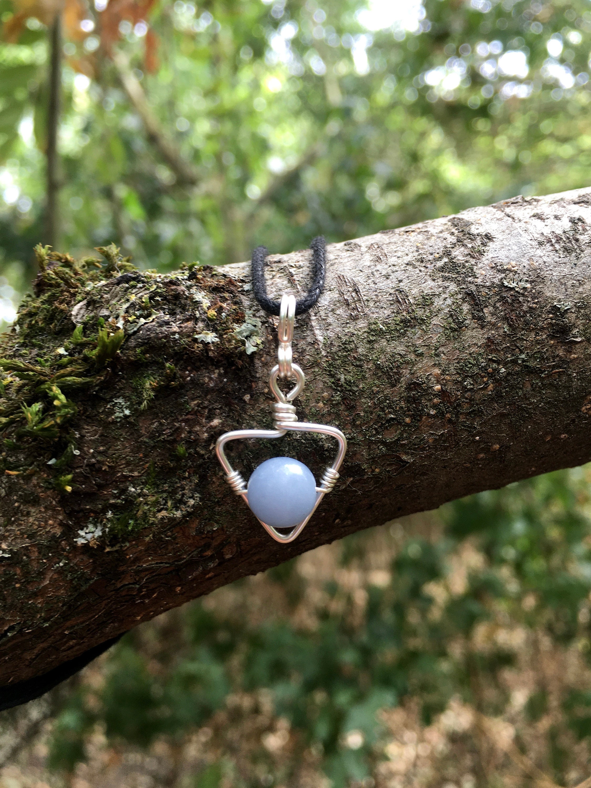 Angelite Pendant Necklace: Jewellery Gifts Angelite Pendant Necklace: Jewellery Gifts